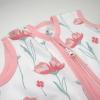 imageHonestBaby Zip Front Wearable Blanket 100 Organic Cotton for Infant Baby Boys GirlsStrawberry Pink Floral