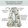 imageHonestBaby Zip Front Wearable Blanket 100 Organic Cotton for Infant Baby Boys GirlsTiger Cub