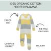 imageNonslip Footed Pajamas Onepiece Sleeper Zipfront Pjs 100 Organic Cotton for Baby BoysBold Stripe Banana Butter
