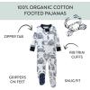 imageNonslip Footed Pajamas Onepiece Sleeper Zipfront Pjs 100 Organic Cotton for Baby BoysCrabs