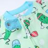 imageNonslip Footed Pajamas Onepiece Sleeper Zipfront Pjs 100 Organic Cotton for Baby BoysDill Licious Pickle Ball