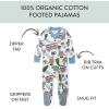 imageNonslip Footed Pajamas Onepiece Sleeper Zipfront Pjs 100 Organic Cotton for Baby BoysDino Digs