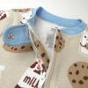 imageNonslip Footed Pajamas Onepiece Sleeper Zipfront Pjs 100 Organic Cotton for Baby BoysMilk N Cookies