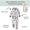 imageNonslip Footed Pajamas Onepiece Sleeper Zipfront Pjs 100 Organic Cotton for Baby BoysTiger Cub