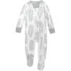 imageNonslip Footed Pajamas Onepiece Sleeper Zipfront Pjs 100 Organic Cotton for Baby BoysJumbo Leaf Sage Sage