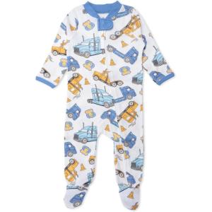 imageHonestBaby Sleep ampamp Play Footed Onepiece Pajama Sleeper 100 Organic Cotton Baby BoysRoute 66