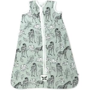 imageHonestBaby Zip Front Wearable Blanket 100 Organic Cotton for Infant Baby Boys GirlsBaby Zebra Camo