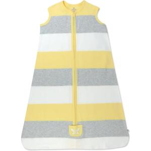 imageHonestBaby Zip Front Wearable Blanket 100 Organic Cotton for Infant Baby Boys GirlsBold Stripe Banana Butter