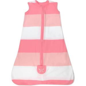 imageHonestBaby Zip Front Wearable Blanket 100 Organic Cotton for Infant Baby Boys GirlsBold Stripe Strawberry