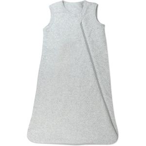 imageHonestBaby Zip Front Wearable Blanket 100 Organic Cotton for Infant Baby Boys GirlsLight Gray Heather