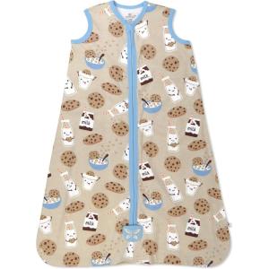 imageHonestBaby Zip Front Wearable Blanket 100 Organic Cotton for Infant Baby Boys GirlsMilk N Cookies
