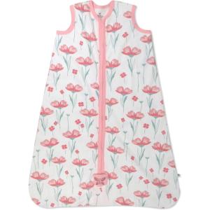 imageHonestBaby Zip Front Wearable Blanket 100 Organic Cotton for Infant Baby Boys GirlsStrawberry Pink Floral