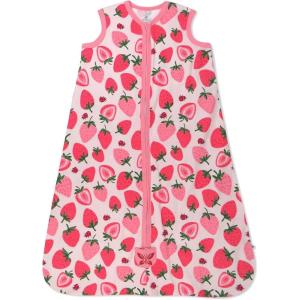 imageHonestBaby Zip Front Wearable Blanket 100 Organic Cotton for Infant Baby Boys GirlsStrawberry Slice