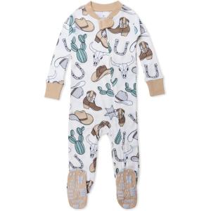 imageNonslip Footed Pajamas Onepiece Sleeper Zipfront Pjs 100 Organic Cotton for Baby BoysCowboys