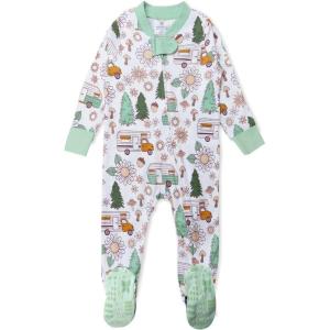 imageNonslip Footed Pajamas Onepiece Sleeper Zipfront Pjs 100 Organic Cotton for Baby BoysGroovy Camper