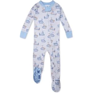imageNonslip Footed Pajamas Onepiece Sleeper Zipfront Pjs 100 Organic Cotton for Baby BoysShips a Hoy