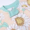 imageHonestBaby Nonslip Footed Pajamas Onepiece Sleeper Zipfront Pjs 100 Organic Cotton for Baby GirlsSunflower Fever
