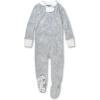 imageHonestBaby Nonslip Footed Pajamas Onepiece Sleeper Zipfront Pjs 100 Organic Cotton for Baby GirlsSketchy Floral Gray