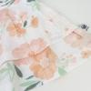 image2Piece Flutter Tee Dress with Ruffle Diaper Cover 100 Organic Cotton for Infant Baby and Toddler GirlsWhite Peach Blossom Floral