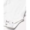 imageHonestBaby 5pack Short Sleeve Bodysuits Onepiece 100 Organic Cotton for Infant Baby BoysBright White