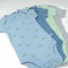 imageHonestBaby 5pack Short Sleeve Bodysuits Onepiece 100 Organic Cotton for Infant Baby BoysCornflower