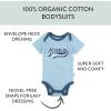 imageHonestBaby 5pack Short Sleeve Bodysuits Onepiece 100 Organic Cotton for Infant Baby BoysDino Prep Academy