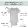 imageHonestBaby 5pack Short Sleeve Bodysuits Onepiece 100 Organic Cotton for Infant Baby BoysNatural Ombre