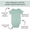 imageHonestBaby 5pack Short Sleeve Bodysuits Onepiece 100 Organic Cotton for Infant Baby BoysSage Ombre