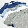 imageHonestBaby 5pack Short Sleeve Bodysuits Onepiece 100 Organic Cotton for Infant Baby BoysWatercolor World