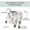 imageHonestBaby Holiday 2Piece Pajamas Sleepwear PJs 100 Organic Cotton for Baby Toddler KidsFoxy Green