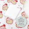 imageHonestBaby Holiday 2Piece Pajamas Sleepwear PJs 100 Organic Cotton for Baby Toddler KidsHo Ho Ho