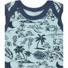 imageHonestBaby Short Sleeve and Tank Romper 100 Organic Cotton for Infant Baby and Toddler Boys2pack Tiki Scenic