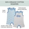imageHonestBaby babyboys Multipack 100 Organic Cotton Sleeveless RomperPeachy Pups