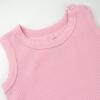 imageHonestBaby babygirls Rib Romper and Headband Organic CottonJungle Leaves Pink 2pack