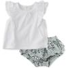 image2Piece Flutter Tee Dress with Ruffle Diaper Cover 100 Organic Cotton for Infant Baby and Toddler GirlsZebra Camo