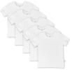 image5Pack Short Sleeve TShirts 100 Organic Cotton Baby Toddler Little Kid Boy Girl UnisexBright White