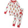 imageHonestBaby Holiday 2Piece Pajamas Sleepwear PJs 100 Organic Cotton for Baby Toddler KidsPizza Joy