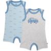 imageHonestBaby babyboys Multipack 100 Organic Cotton Sleeveless RomperPeachy Pups