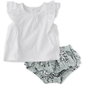 image2Piece Flutter Tee Dress with Ruffle Diaper Cover 100 Organic Cotton for Infant Baby and Toddler GirlsZebra Camo