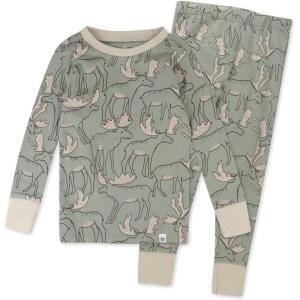 imageHonestBaby Holiday 2Piece Pajamas Sleepwear PJs 100 Organic Cotton for Baby Toddler KidsMoose Mayhem