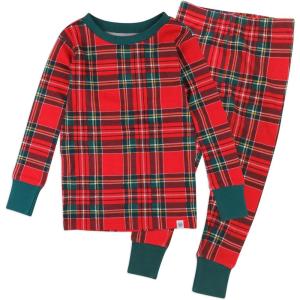 imageHonestBaby Holiday 2Piece Pajamas Sleepwear PJs 100 Organic Cotton for Baby Toddler KidsRoyal Stewart Plaid