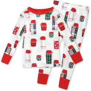 imageHonestBaby Holiday 2Piece Pajamas Sleepwear PJs 100 Organic Cotton for Baby Toddler KidsSomethin Brewin