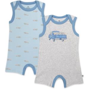 imageHonestBaby babyboys Multipack 100 Organic Cotton Sleeveless RomperPeachy Pups