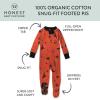 imageHonestBaby Celebration Nonslip Footed Pajamas Onepiece Sleeper Zipfront Pjs 100 Organic CottonBatty