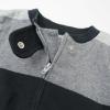 imageHonestBaby Celebration Nonslip Footed Pajamas Onepiece Sleeper Zipfront Pjs 100 Organic CottonBold Stripe Gray Ombre