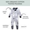 imageHonestBaby Celebration Nonslip Footed Pajamas Onepiece Sleeper Zipfront Pjs 100 Organic CottonGhost Gone Batty