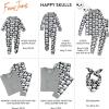 imageHonestBaby Celebration Nonslip Footed Pajamas Onepiece Sleeper Zipfront Pjs 100 Organic CottonHappy Skulls