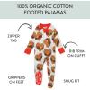 imageHonestBaby Celebration Nonslip Footed Pajamas Onepiece Sleeper Zipfront Pjs 100 Organic CottonLove at First Bite