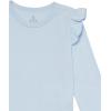 imageHonestBaby Girls 3pack 100 Organic Cotton Flutter Long Sleeve TshirtsHand Drawn Nature Stipe Blue