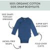 imageHonestBaby unisexbaby 3pack Long Sleeve Sidesnap Kimono Bodysuits Organic Cotton for Infant Baby Boys Girls UnisexDino Prep Academy Blue